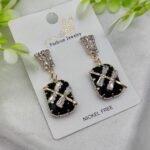 Imported Elegant Black Crystal Earrings
