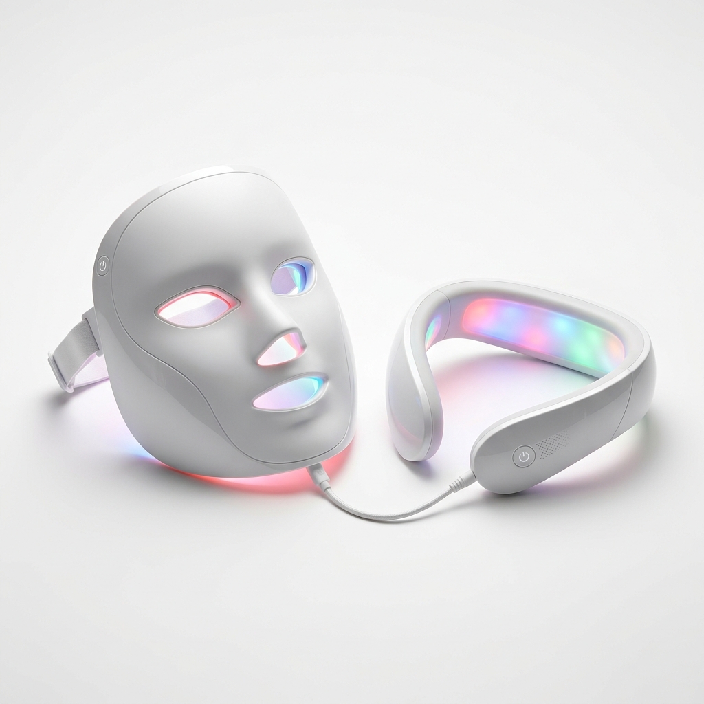 7-Color Red Light Therapy LED Face Mask with Neck Rejuvenation