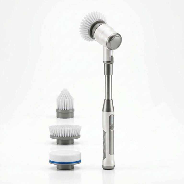 Cordless Electric Spin Scrubber with Telescopic Extension Handle & 8 Multi-Surface Heads