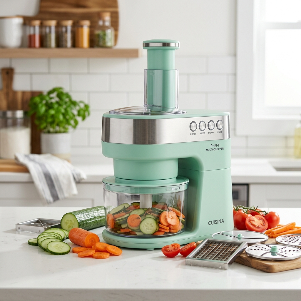 9-in-1 Multifunction Electric Kitchen Vegetable Chopper & Slicer