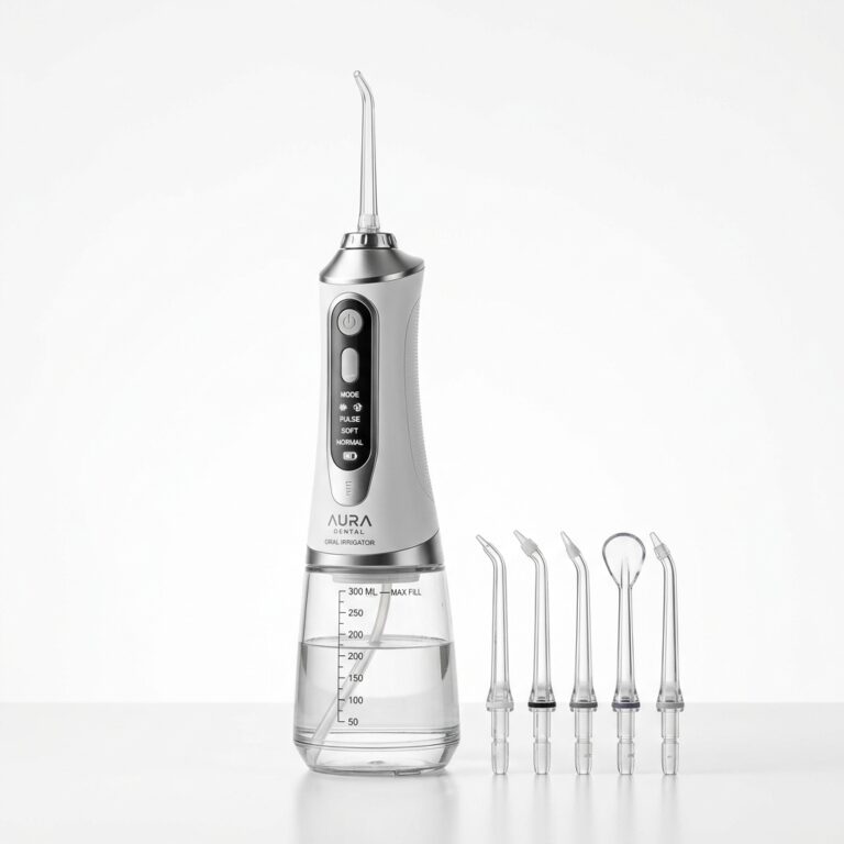 Smart Cordless Dental Water Flosser with 5 Jet Nozzles & 3 Modes